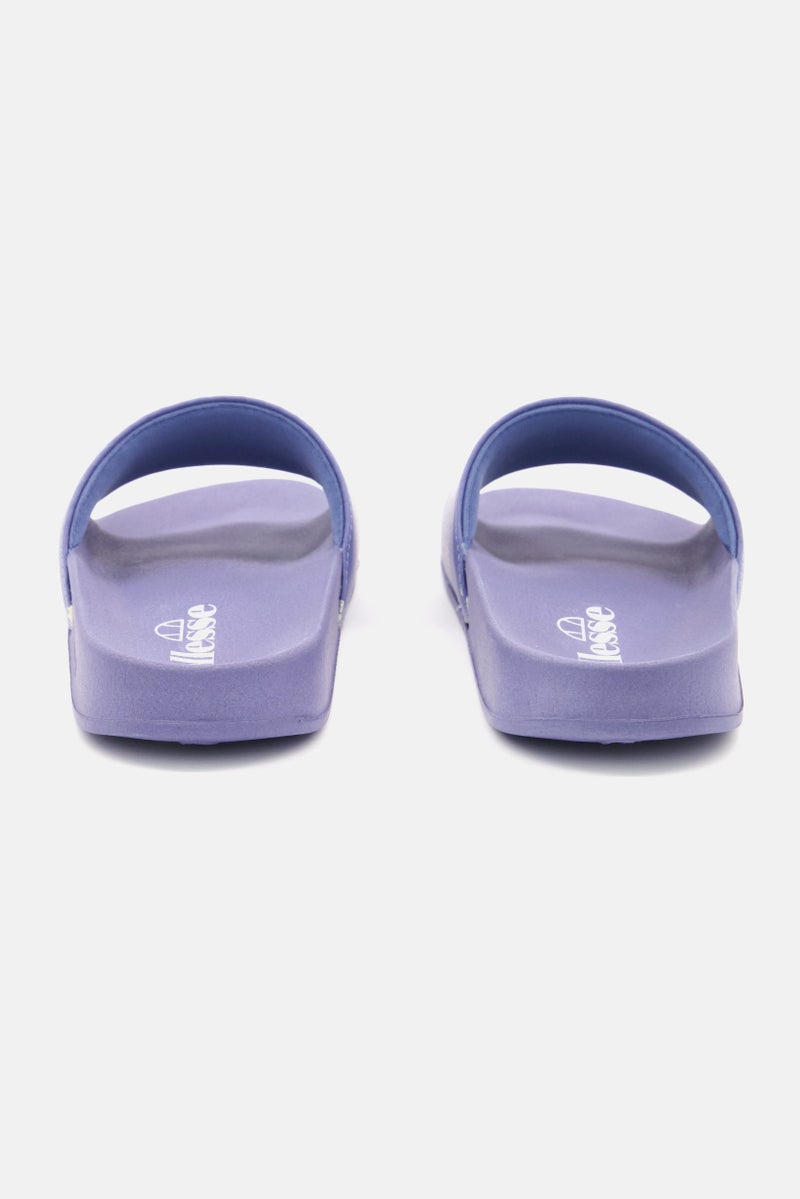 Ellesse Women Brand Logo Slip On Slides, Sage Blue - Image 2