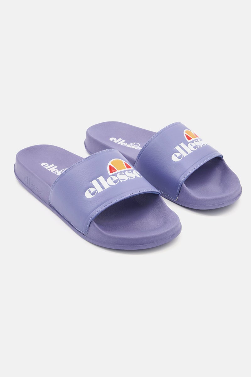 Ellesse Women Brand Logo Slip On Slides, Sage Blue - Image 1