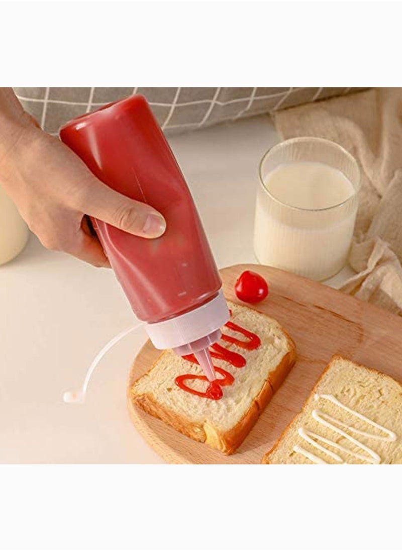 Generic - Set of 5 BPA Free Plastic Squeeze Bottles for Ketchup and Sauces, 230ml Condiment Dispensers with Caps, Perfect for BBQ, Dressings, and Craft Projects - Image 1