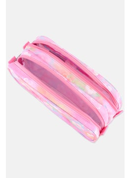 JANSPORT Kids Girl Floral Print Pencil Case 10 H x 23 L x 8 W cm, Pink Combo  - Image 3