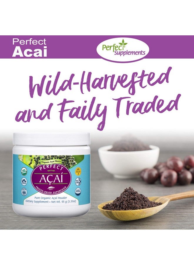 Perfect Supplements Perfect Acai Powder 95 Grams Pure Organic Freezedried Acai Berry Superfood Powerful Antioxidants Supports Immune System - Image 5