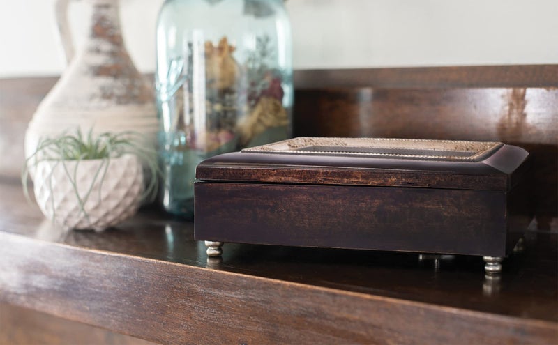 Cottage Garden Many Women Do Noble Things Burlwood Jewelry Music Box Plays Amazing Grace - Image 5