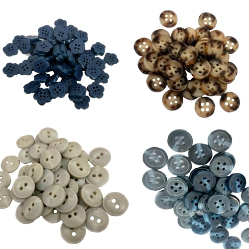Aakriti 1000-Piece Assorted Buttons Set – 20 Styles × 50 Each | Multicolor Craft Buttons (18 Ligne / 1 cm) for Sewing, DIY, Scrapbooking, Tailoring, School Projects & Embellishments - Image 4