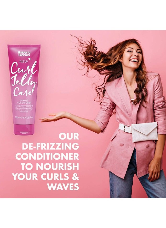 Umberto Giannini Umberto Giannini Curl Jelly Care, Vegan & Cruelty Free De-Frizz Conditioner for Curly or Wavy Hair, 250 ml  - Image 5