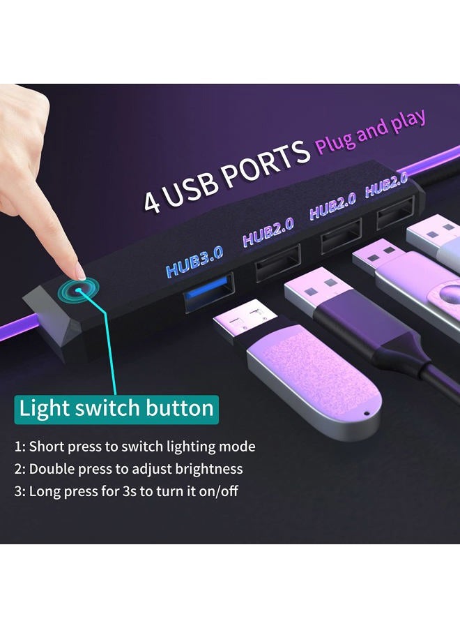 TIDALSOIL Large Gaming Mouse Pad – Oversized Extended Mouse Pad, Smooth Surface for Keyboard, Mouse, Office, Gaming and Work (Black RGB + 4Hub / 31.5" x 11.8") - Image 3