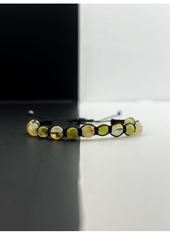 Kehribar Point Jade Stone Macrame Natural Stone Bracelet  - Image 1