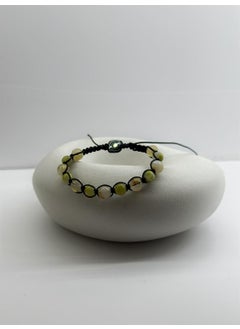 Kehribar Point Jade Stone Macrame Natural Stone Bracelet  - Image 2