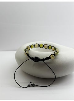 Kehribar Point Jade Stone Macrame Natural Stone Bracelet  - Image 3