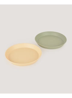 Let's Be Child 2-Piece Round Plate Sage Green-Vanillia  - Image 3