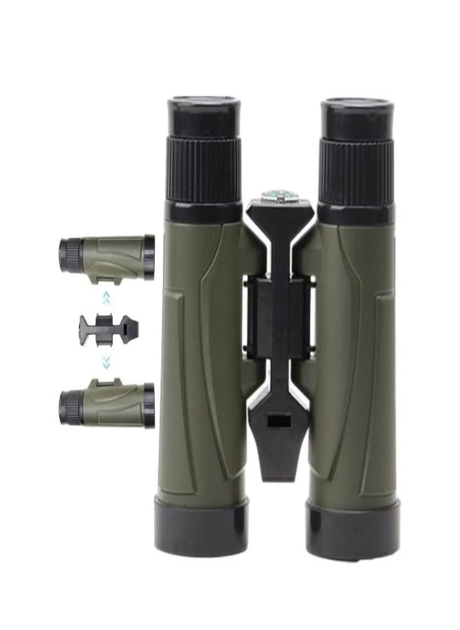 Generic - Binoculars, Kids Educational Telescope with Whistle and Compass, Portable Science Toys for Camping, Bird Watching and Outdoors - Image 1