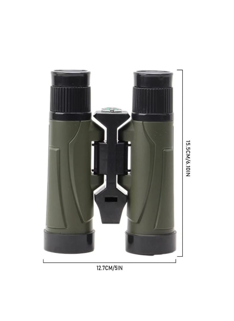 Generic - Binoculars, Kids Educational Telescope with Whistle and Compass, Portable Science Toys for Camping, Bird Watching and Outdoors - Image 1