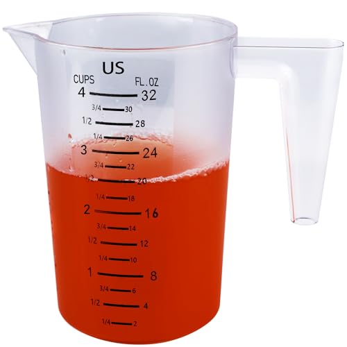 DOTINGHUX 4 Cup/32 Oz Measuring Cups, Clear, Strong Food Grade Liquid Measure Pitcher, for Home Hobbies/Professional Kitchen - Image 1