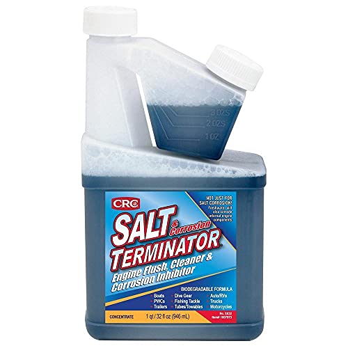 CRC Salt Terminator Engine Flush, Cleaner & Corrosion Inhibitor SX32 – 32 Fl. Oz., Engine Flush Cleaner for Cooling Systems, Trucks, and Marine Engines - Image 1
