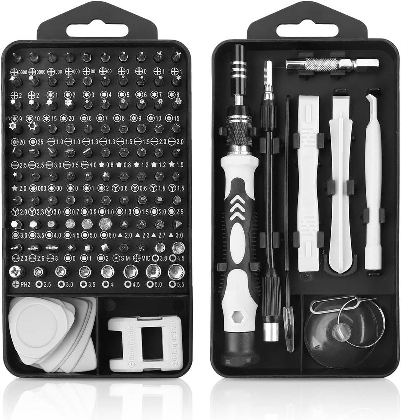 RECTITUDE New Upgraded Precision Screwdriver Set Professional Grade 115 in 1 Magnetic Repair Tool Kit for Electronics iPhone Laptop PC Game Mobiles Watch Eyeglasses and DIY Projects Black - Image 1