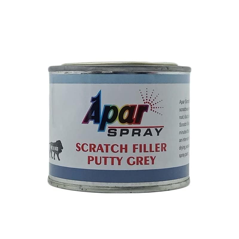 APAR Silicone Scratch Filler Putty Grey 200 Gms 1 Putty Knife And 320 Grit Sandpaper To Fill Scratches And Dent On Car Bike - Image 2