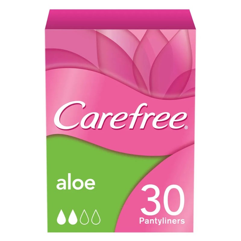 Carefree Cotton Breathable Pantyliners With Aloe Vera- 30 Pads