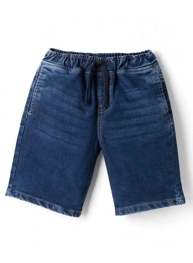 Pine Kids Pine Kids Denim Woven Solid Color Shorts - Navy Blue