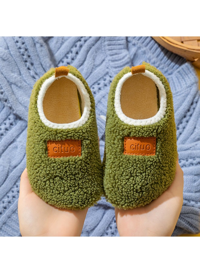 Autumn And Winter New Children's Floor Socks Shoes Baby Boys And Girls Velvet Padded Non-slip Soft Bottom Socks Shoes Indoor Early Education Cotton Shoes