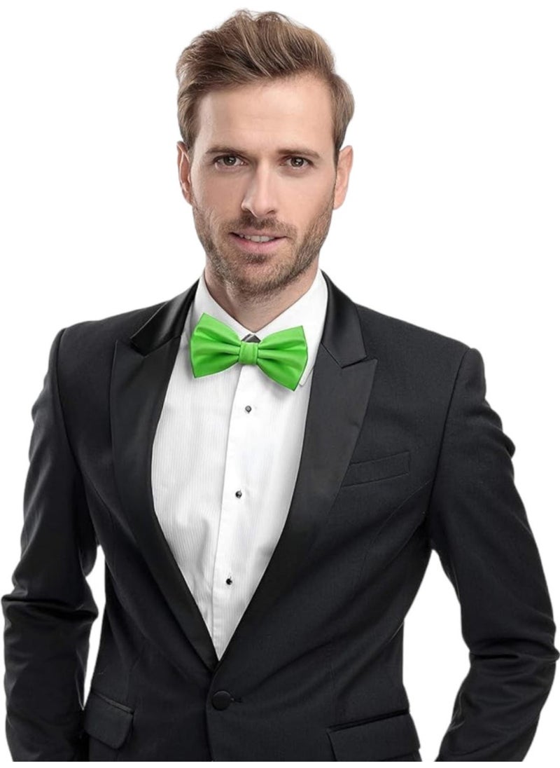 Trenderrs Men's Solid Color Satin Bow Tie  - Image 1