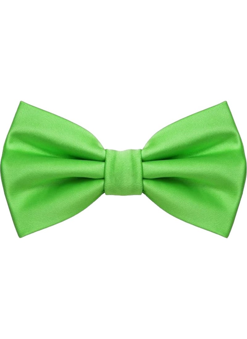Trenderrs Men's Solid Color Satin Bow Tie  - Image 2