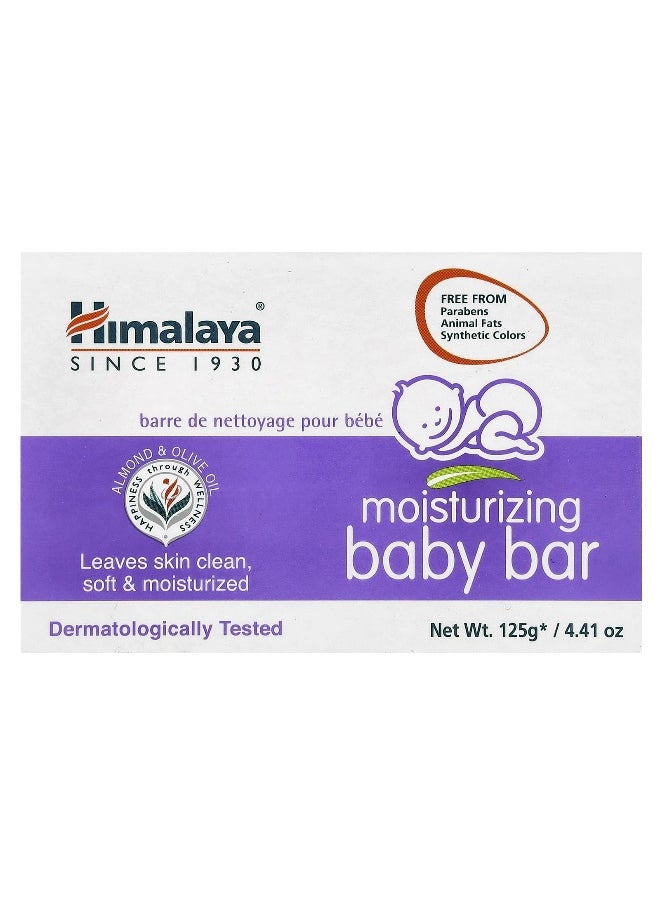 Himalaya Himalaya, Moisturizing Baby Bar Soap, Almond & Olive Oil, 4.41 oz (125 g)  - Image 1