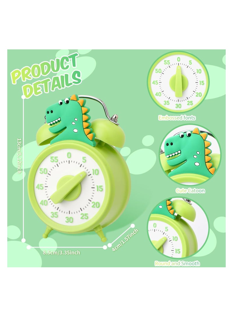 SOLARAE Kitchen Timer, Creative Alarm Clock, 55-Minute Countdown Timer, Classroom Visual Timer for Kids and Adults, Durable Mechanical Kitchen Timer Clock, Timer in the Shape of Alarm Clock, Precision Timer - Image 3