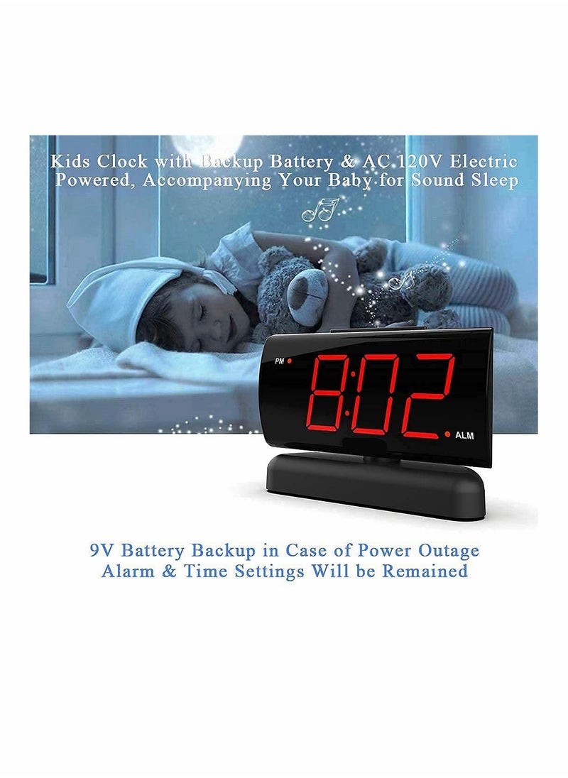 Y&D - Alarm Clock Big Digits wiht Swivel Base,2 Levels Sound,2-Level Brightness Digital for Bedrooms,Easy to Read, Bedside Clock,12H Format, 9 MIN Sleep - Image 1