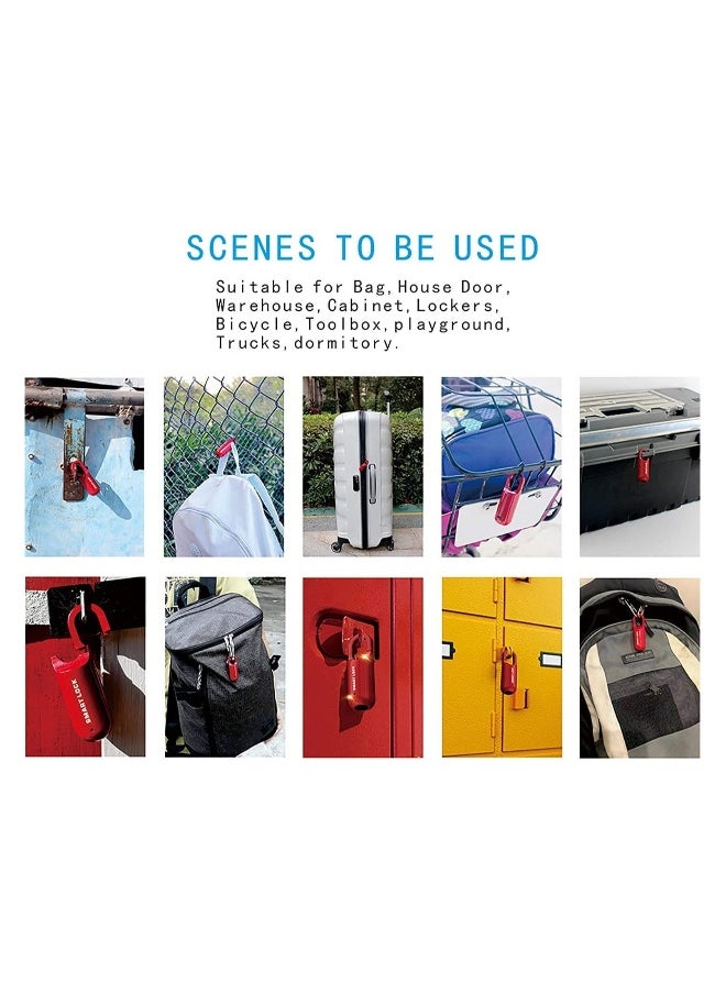 Generic Fingerprint Padlock Multifunctional USB Smart Cabinet Keyless Home Travel Case Drawer Anti Theft Zinc Alloy Lock Red  - Image 5