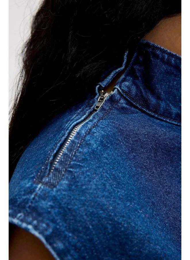 Bad Bear  Veronica Indigo Blue Women's Denim Crop. for Women | Best Price UAE