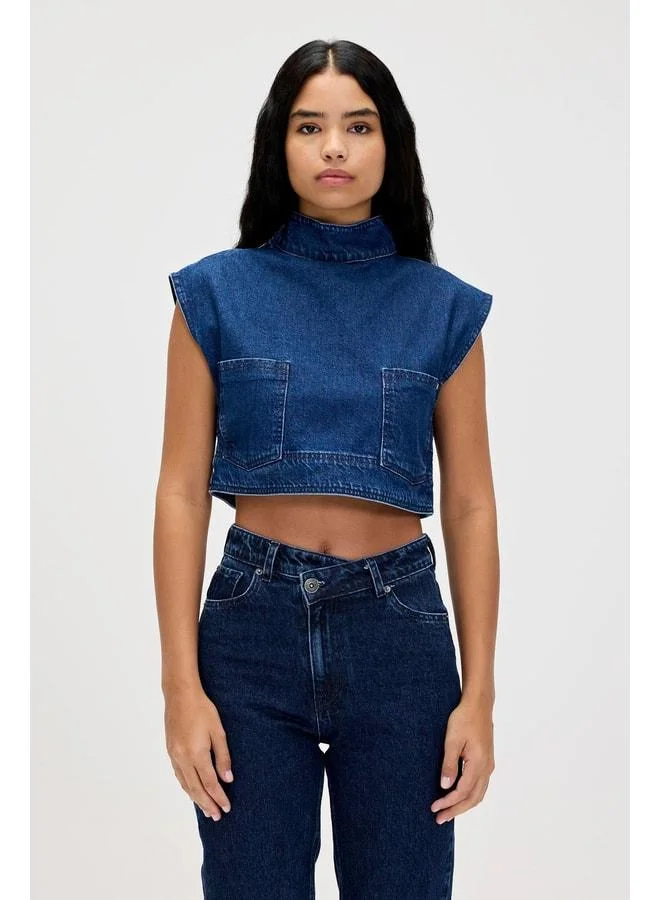 Veronica Indigo Blue Women's Denim Crop.