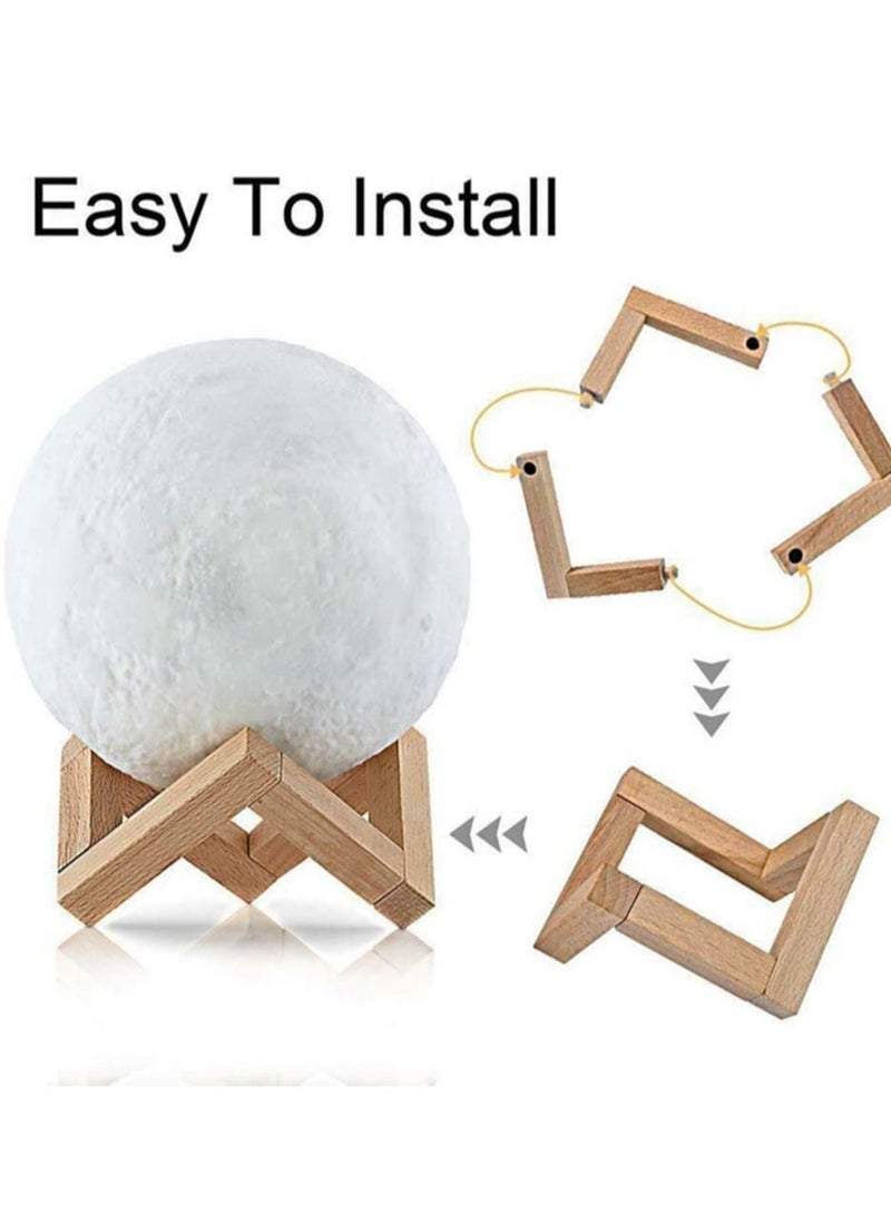 ELTRAZONE 7-Colors 3D Moonlight Quran Speaker Coran Player Wireless Bluetooth Press Lamp LED Nigt Moon Lamp Quran Speaker - Image 4