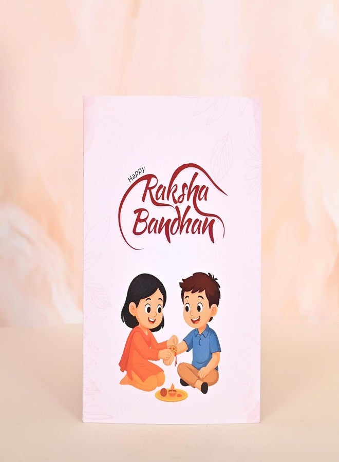 Poorak Rakhi Festival Rakhi Gift Set Beautiful Rakhi Set of 3 For Brother With Roli Chawal and Rakshabandhan Best Wishes Greetings Card - Image 4