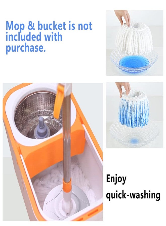 SUNKI Spin Mop Head Refill Mop Replacement for Spin Magic Mop Pads Round Spin Mop Microfiber Easy Wring Spin Mop Head Cloth 6-Pack - Image 2