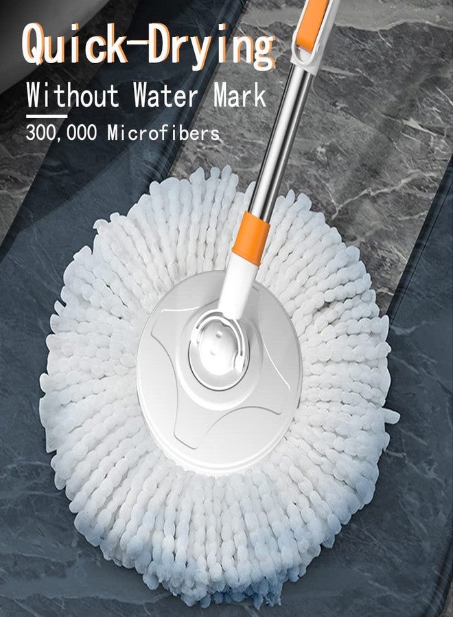 SUNKI Spin Mop Head Refill Mop Replacement for Spin Magic Mop Pads Round Spin Mop Microfiber Easy Wring Spin Mop Head Cloth 6-Pack - Image 3