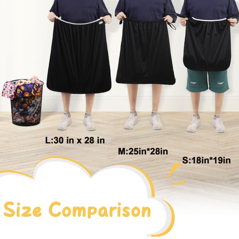 ALVABABY 2 Pack Reusable Diaper Pail Liner for Cloth Diaper,Rubbish Bag,Laundry,Fits for 13.3 Gallon Trash Can and Diaper Pails,Kitchen Garbage Cans Black +Gray PL-B2629 - Image 2