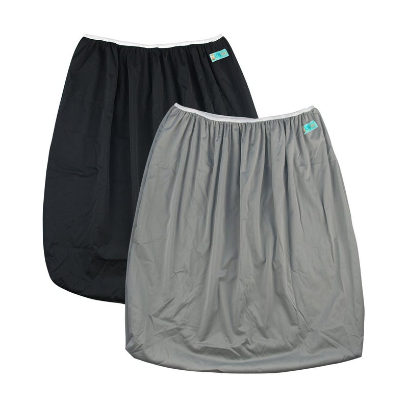 ALVABABY 2 Pack Reusable Diaper Pail Liner for Cloth Diaper,Rubbish Bag,Laundry,Fits for 13.3 Gallon Trash Can and Diaper Pails,Kitchen Garbage Cans Black +Gray PL-B2629 - Image 1