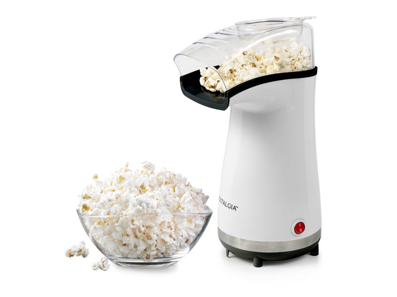 Nostalgia Air Popper Popcorn Maker â€“ 16 Cups Oil-Free Pop Corn â€“ Includes 4-oz Measuring Cup â€“ Perfect for Family Movie Nights â€“ White - Image 1