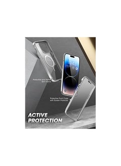 SupCase Unicorn Beetle Edge Mag Case for iPhone 14 Pro Max 6.7", Compatible with MagSafe Slim Frame Clear Protective Case with Built-in Screen Protector (Silver)  - Image 4