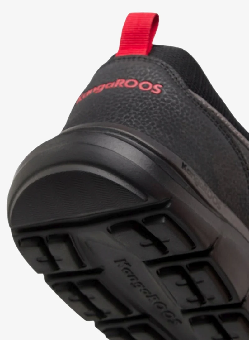 kangaROOS BLACK Men's Panelled Lace-Up Closure Sports Shoes for Men | Best Price UAE