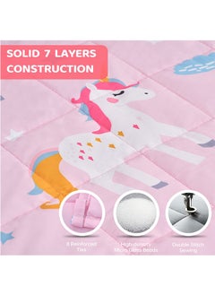 ERTYU Kids Weighted Blanket for Girls Cooling Weighted Blanket for Sleeping Kids Grey Heavy Blanket Washable Soft Weighted Throw Blanket for All Season Perfect for 5+ Years 40-60lbs(91*122CM,2.27Kg)  - Image 4