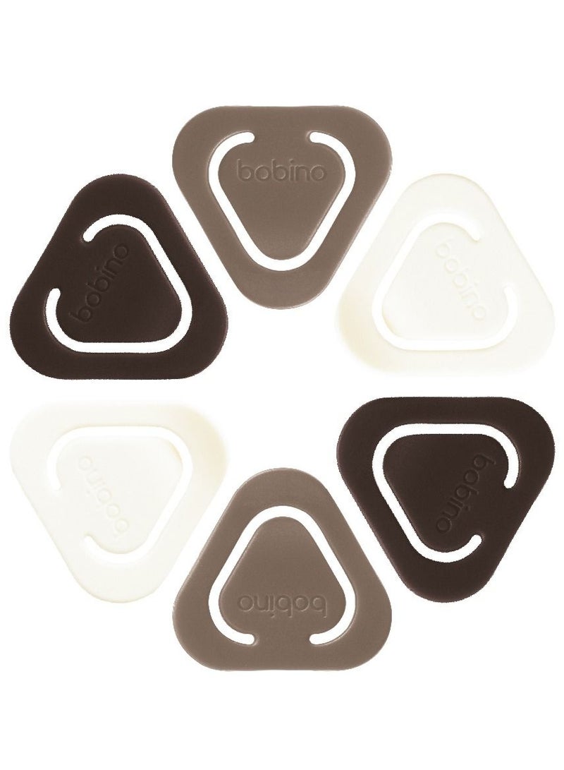 bobino Bobino Sticky Clip | Sticky Clips Holds Notes, Postcards and Photos | Pack of 6 | Neutral Colours  - Image 2