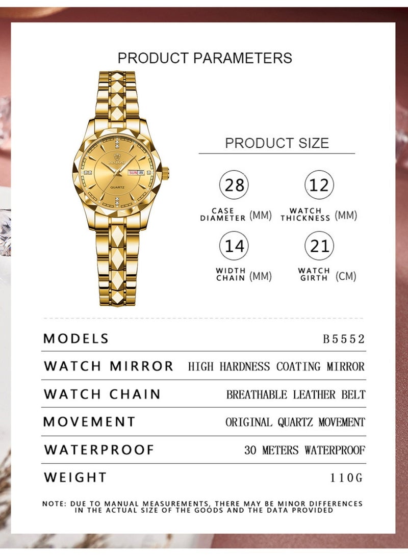BINBOND Ladies Quartz Watches Top Brand Luxury Fashion Business Waterproof Week Date Clock Sport Womens Wristwatch - Image 4