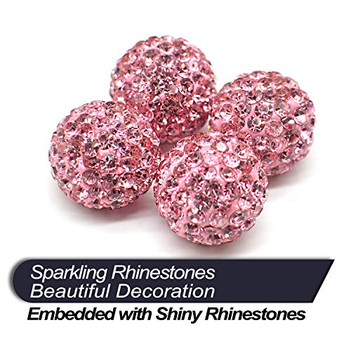 MECHCOS Car Wheel Tire Valve Caps, 4 Pack Crystal Rhinestone Car Tire Wheel Valve Stem Air Caps for Car Tire Accessories Universal for Cars, SUVs, Bicycle, Trucks and Motorcycles - Pink - Image 5