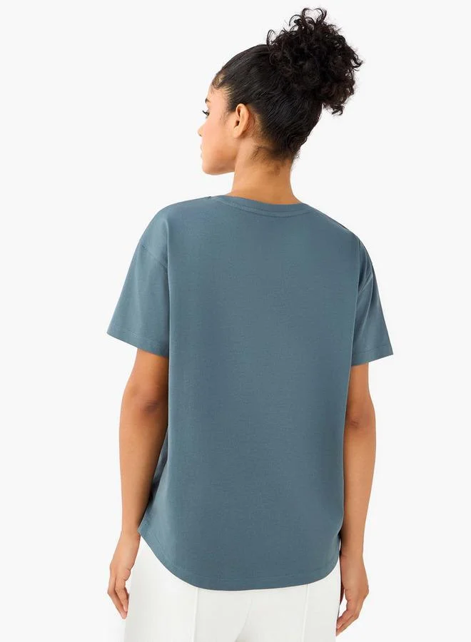 Kappa BLUE Kappa Women Round Neck T shirt for Women | Best Price UAE