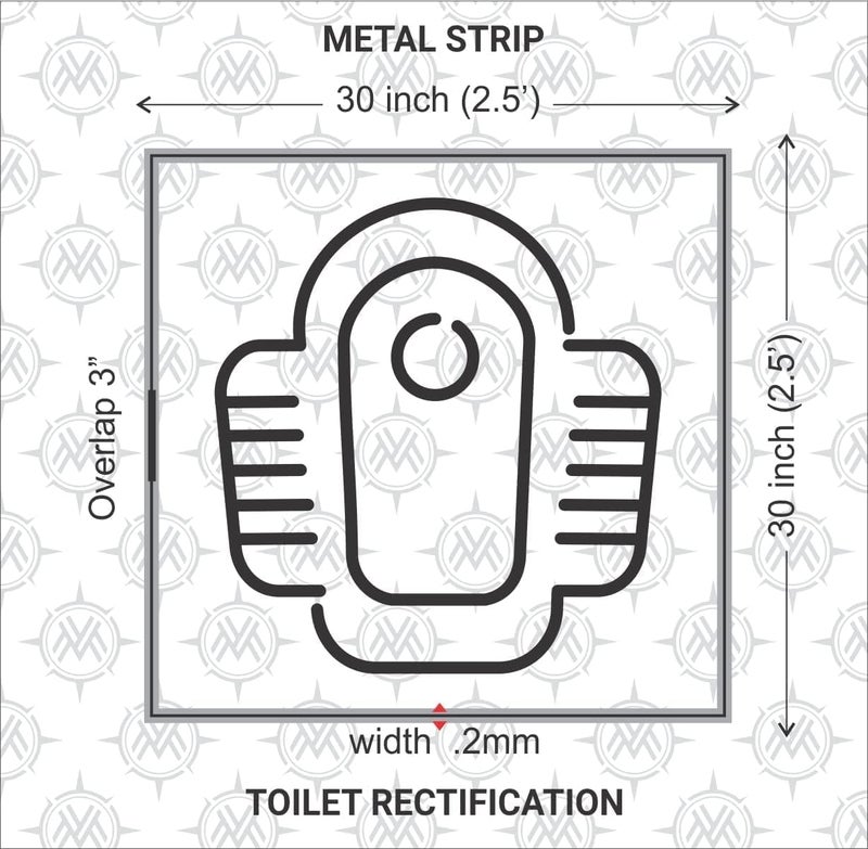 Treemaison Vastu Stainless Steel Strip Width 05 Inch Gauge 03mm Length 8 Feet Approx Zone Balancing Toilet Correction Main Entrance Strip Remedy Pack of 1 - Image 5