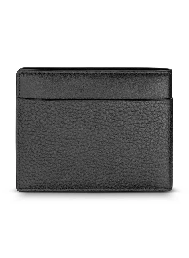 شيروتي 1881 Cerruti 1881 Cannes Black Bifold Genuine Leather Wallet For Men With 6 Card Slots 110 MM- CEPU06856M-BLK