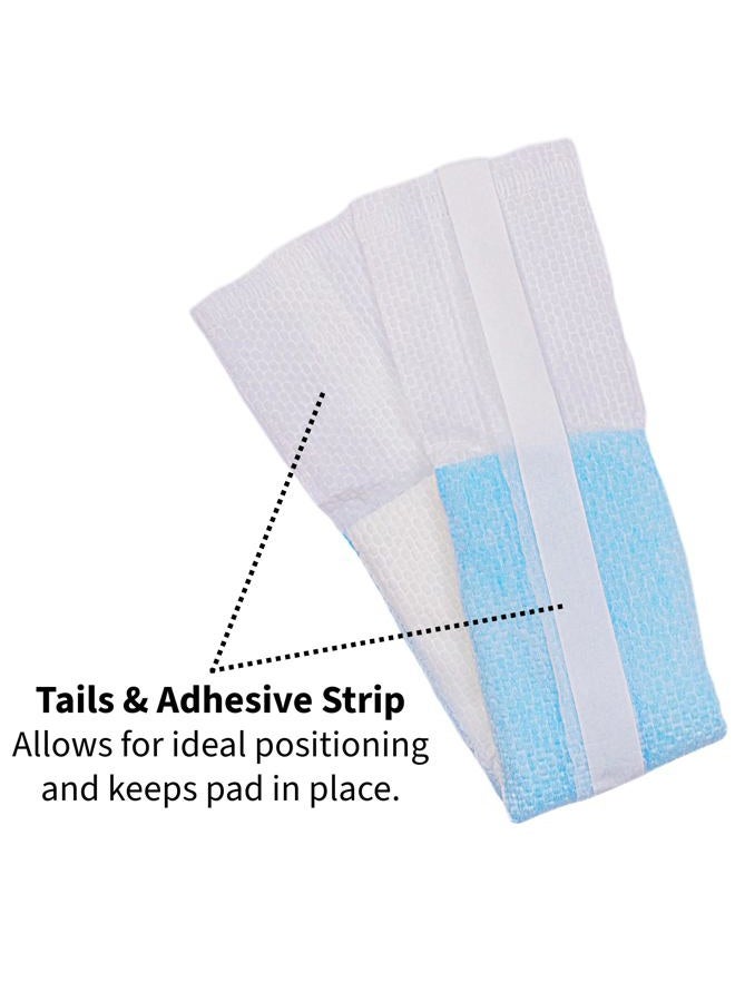 Vakly Postpartum Maternity Pads with Tails [24 Pack] Large 3''x20'' Maximum Absorbency Heavy Flow Postpartum Incontinence Pads - Ultra Soft Disposable Nursing Pads for New Moms (24) - Image 3