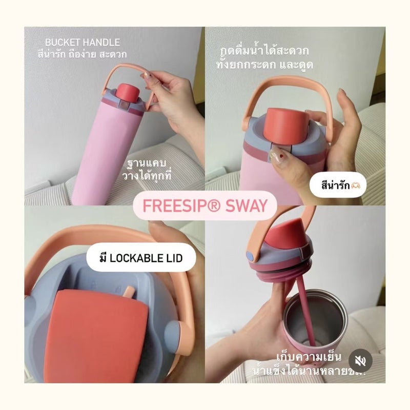 Hot Selling Portable Stainless Steel Tumbler with Handle and Locking Lid - Image 5
