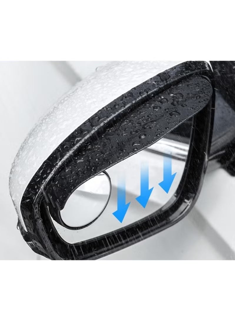 Agc Car Mirror Rain Guard with 2-Piece 360 ​​Degree Adjustable Round HD Side Mirror - Image 3