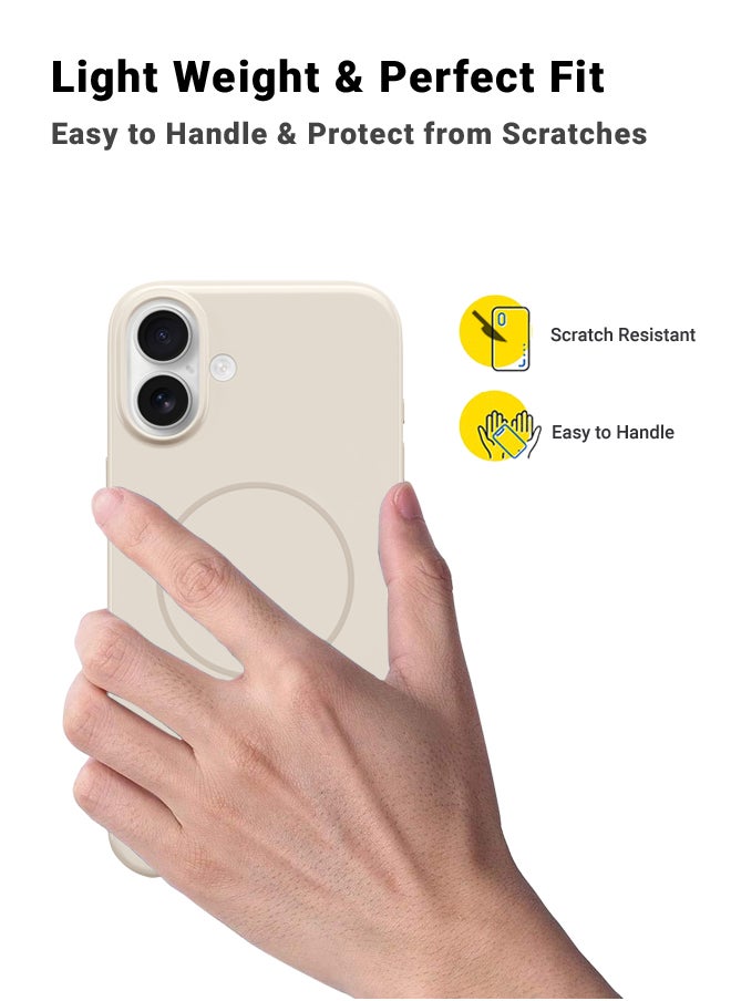 huanmate - iPhone 16 Plus MagSafe Stone Case -【Anti-Yellowing】【High-Grade Strong Magnets】【 Extreme Durability Protection】Ultra Slim Crystal Clear, Wireless Charging Compatible Cover for Apple iPhone 16 Plus - Image 1